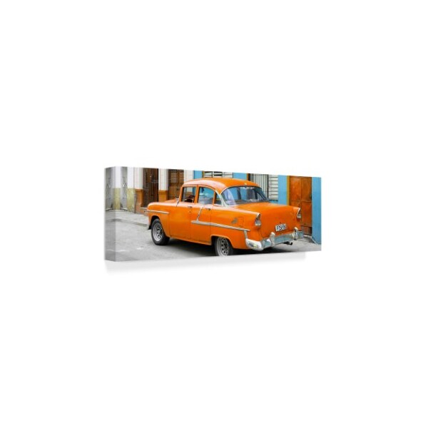 Philippe Hugonnard 'Cuban Orange Classic Car In Havana' Canvas Art,16x47